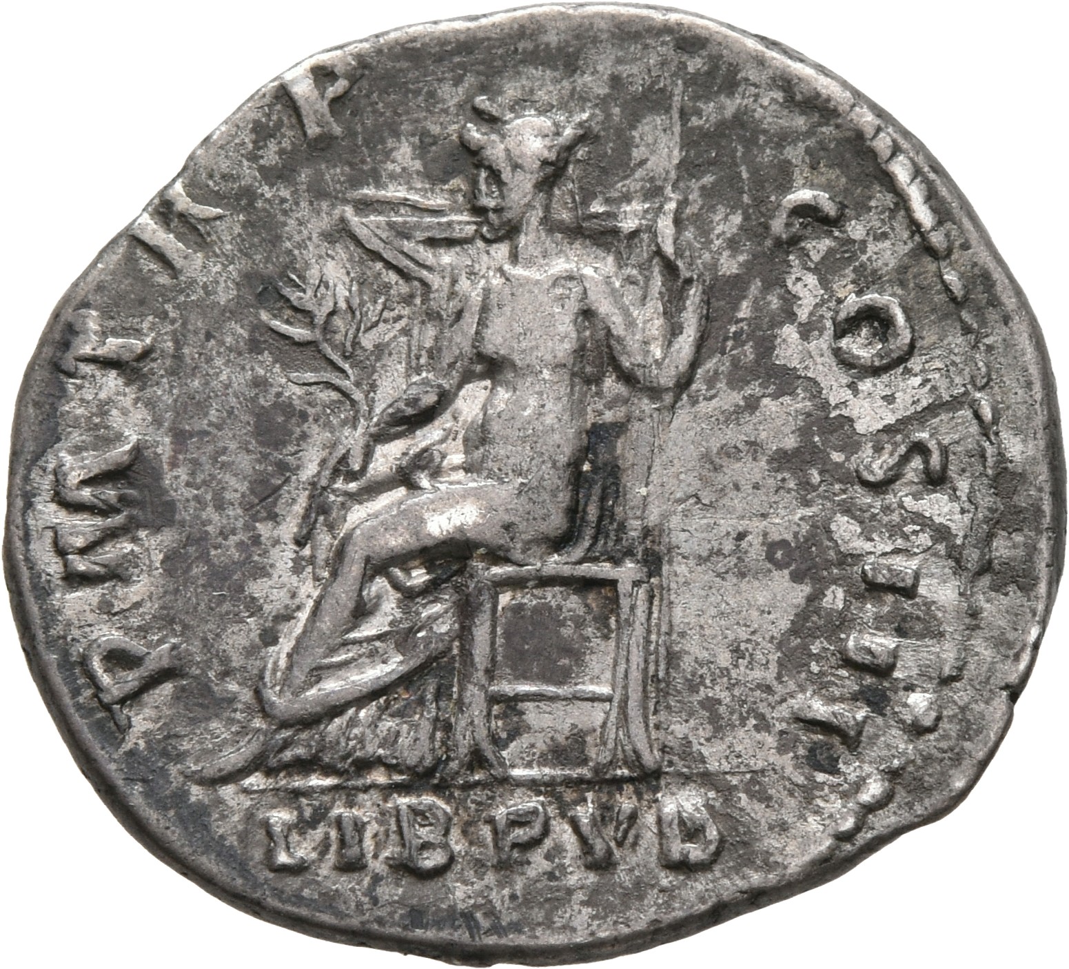 RIC II, Part 3 (second edition) Hadrian 367 Hadrian reverse, Libertas seated left, holding branch and sceptre