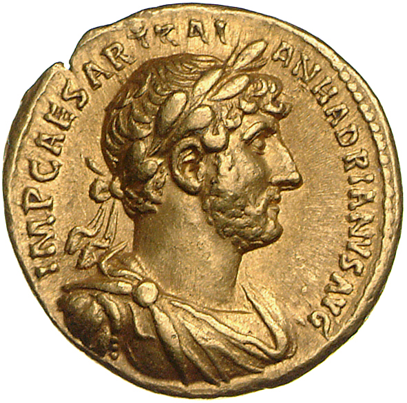RIC II, Part 3 (second edition) Hadrian 382 Hadrian obverse, Bust of Hadrian, laureate, draped and cuirassed, right, viewe...