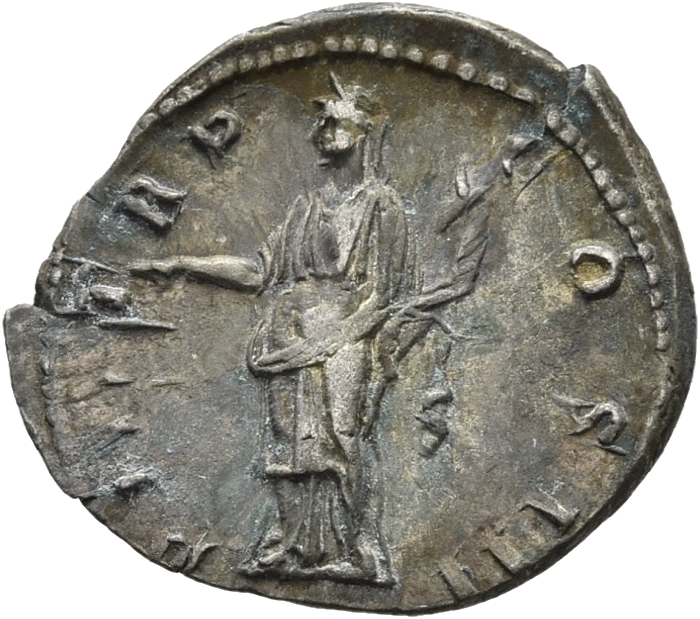 RIC II, Part 3 (second edition) Hadrian 389 Hadrian reverse, Aequitas-Moneta standing left, holding scales and cornucopia