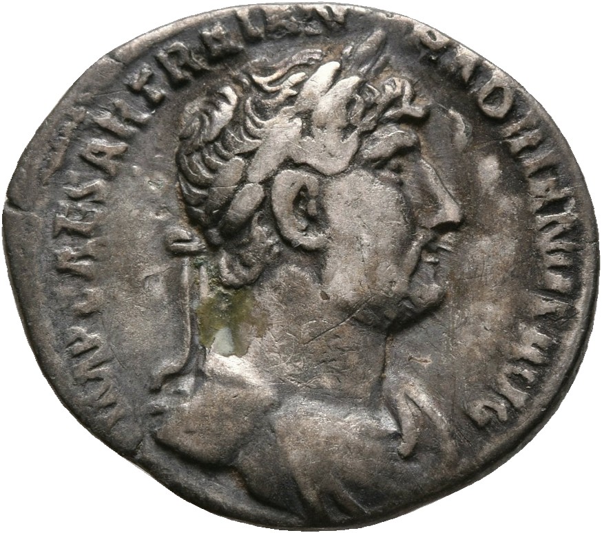 RIC II, Part 3 (second edition) Hadrian 391 Hadrian obverse, Bust of Hadrian, laureate, draped and cuirassed, right, viewe...