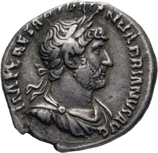 RIC II, Part 3 (second edition) Hadrian 396-402 Hadrian obverse, Büste des Hadrianus mit Lorbeerkranz und Mantel nach r.