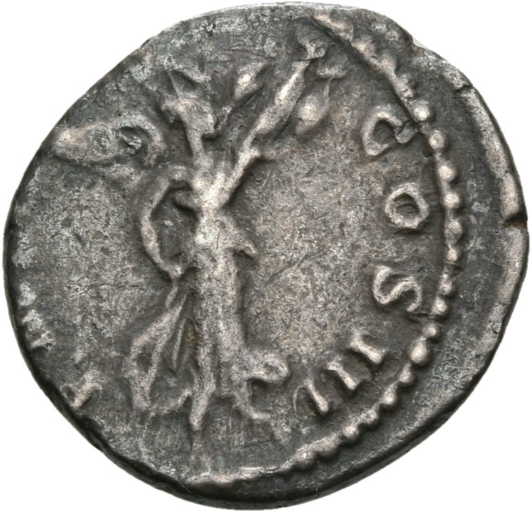 RIC II, Part 3 (second edition) Hadrian 400A Hadrian reverse, Victory flying right, holding trophy in both hands