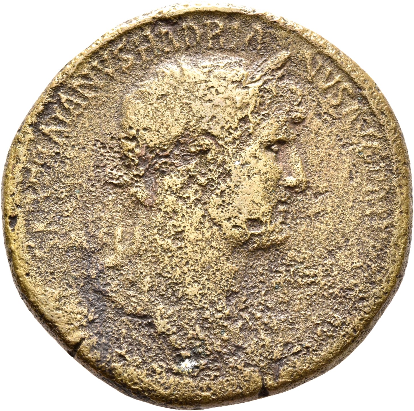 RIC II, Part 3 (second edition) Hadrian 424 Hadrian obverse, Bust of Hadrian, laureate, draped, right, viewed from front