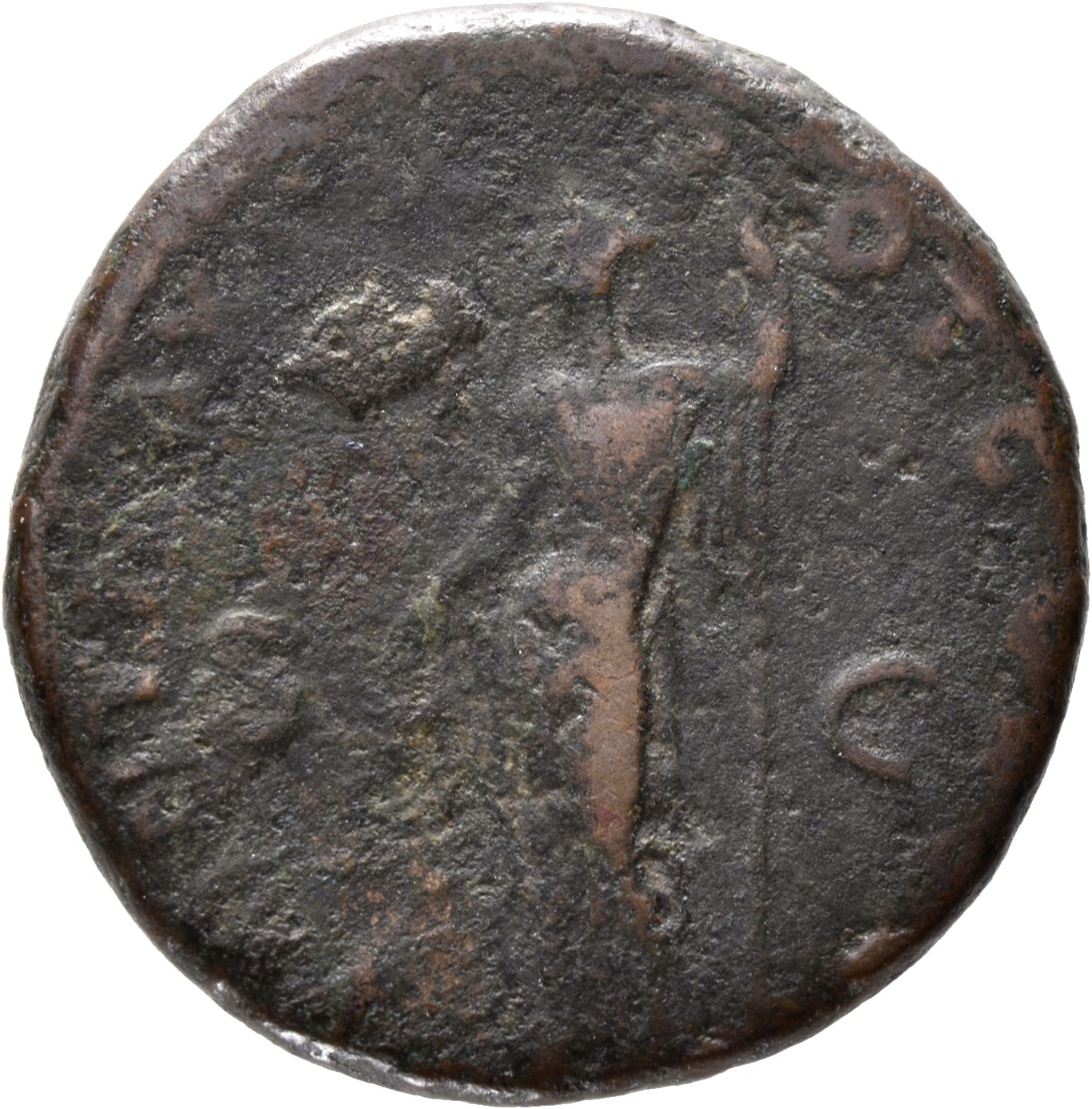 RIC II, Part 3 (second edition) Hadrian 442 Hadrian reverse, Aequitas-Moneta standing left, holding scales and sceptre