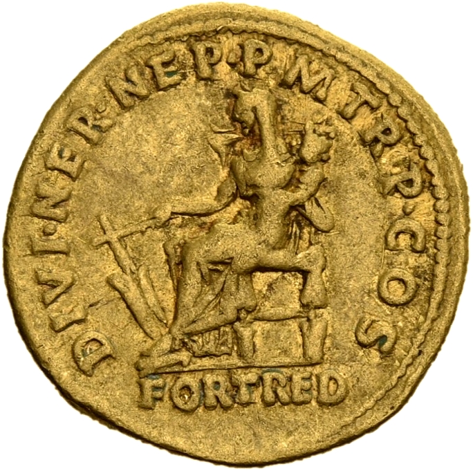 RIC II, Part 3 (second edition) Hadrian 48 Hadrian reverse, Fortuna seated left, holding rudder and cornucopia