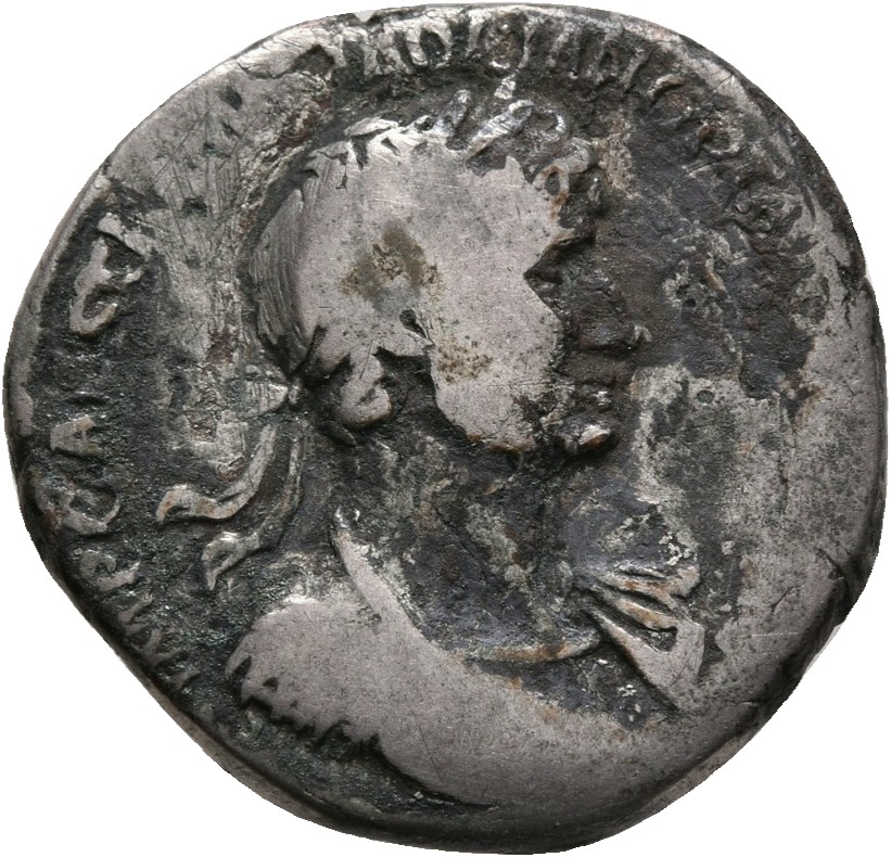 RIC II, Part 3 (second edition) Hadrian 5 Hadrian obverse, Bust of Hadrian, laureate, cuirassed, right, viewed from front