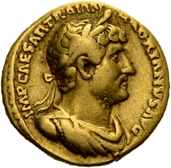 RIC II, Part 3 (second edition) Hadrian 513 Hadrian obverse, Bust of Hadrian, laureate, draped and cuirassed, right, viewe...