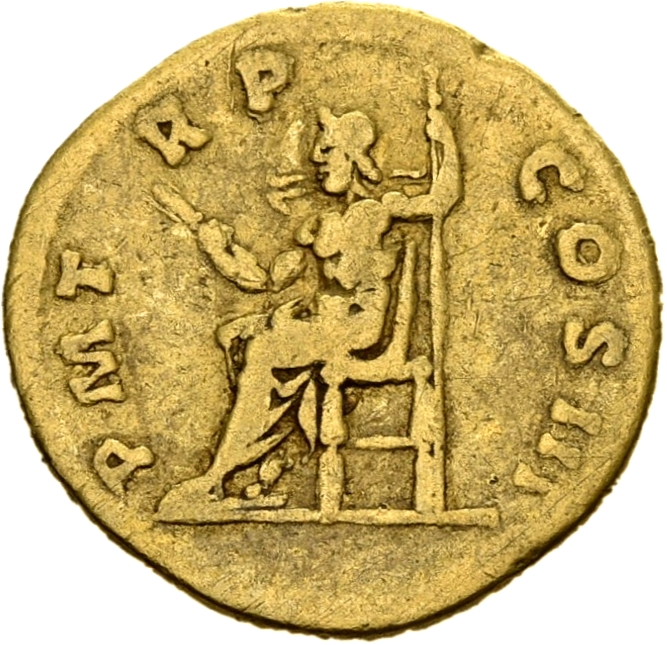 RIC II, Part 3 (second edition) Hadrian 513 Hadrian reverse, Jupiter seated left, holding thunderbolt and sceptre