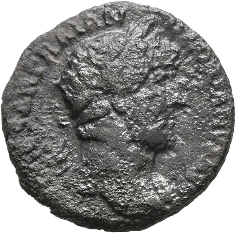 RIC II, Part 3 (second edition) Hadrian 517 Hadrian obverse, Bust of Hadrian, laureate, bare chest, traces of drapery on f...