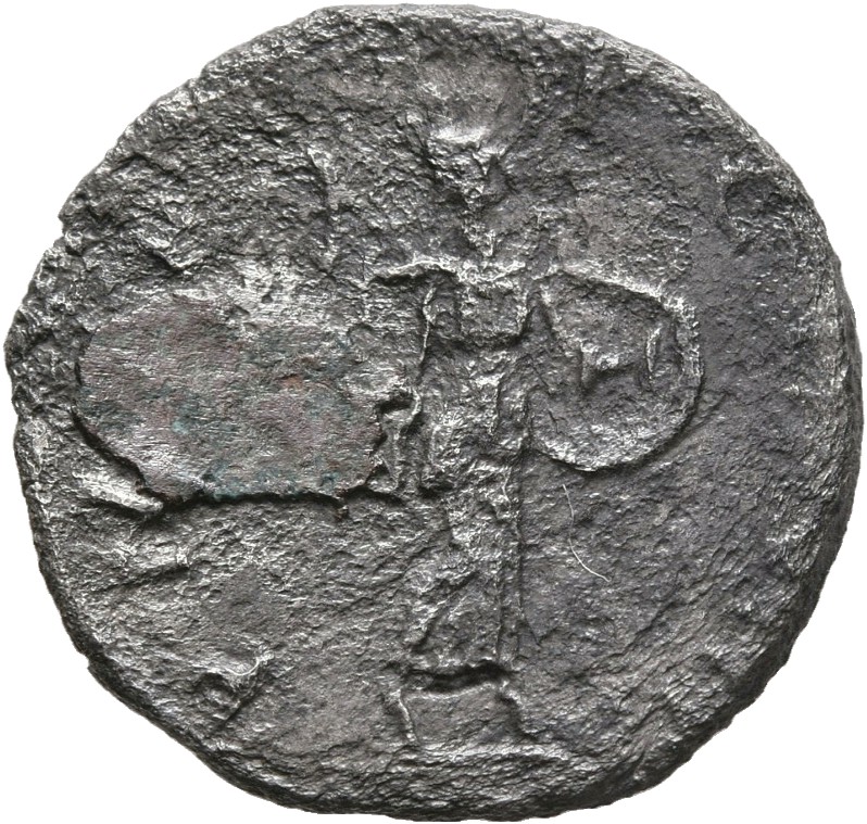 RIC II, Part 3 (second edition) Hadrian 517 Hadrian reverse, Minerva Promachus, fighting right, holding spear and shield
