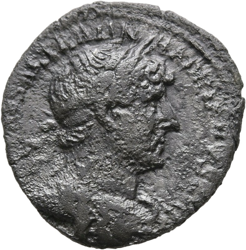 RIC II, Part 3 (second edition) Hadrian 527 Hadrian obverse, Bust of Hadrian, laureate, cuirassed, cropped of pteryges, ri...