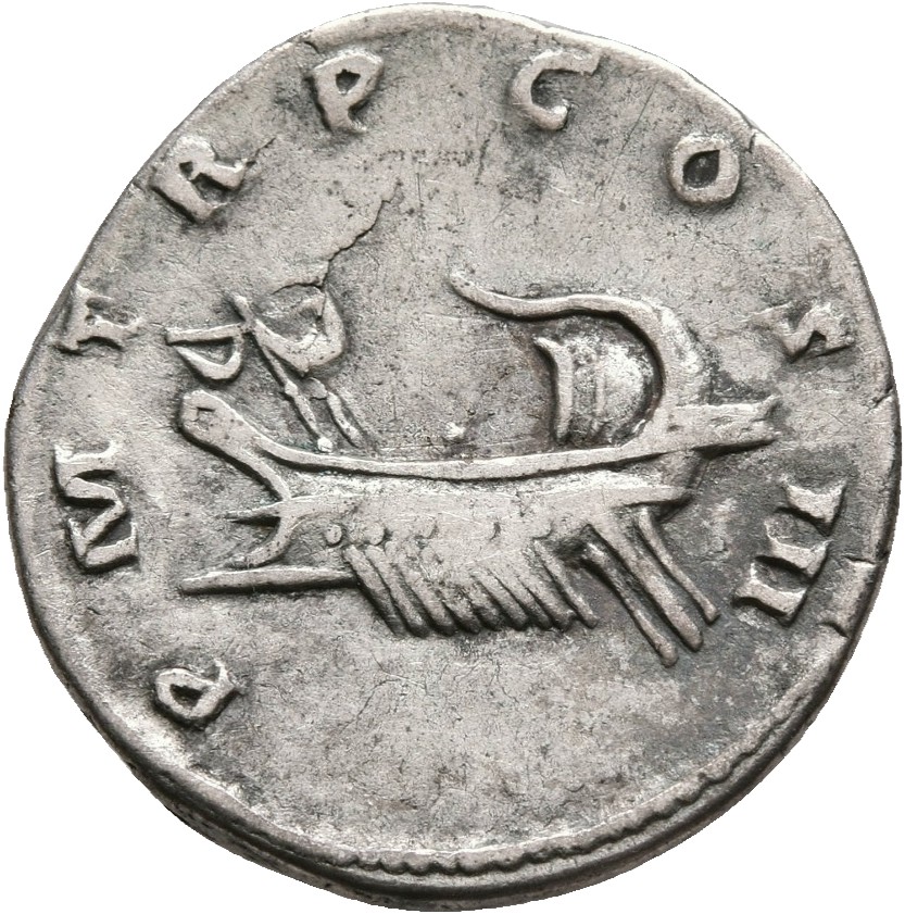 RIC II, Part 3 (second edition) Hadrian 528 Hadrian reverse, Ship, left