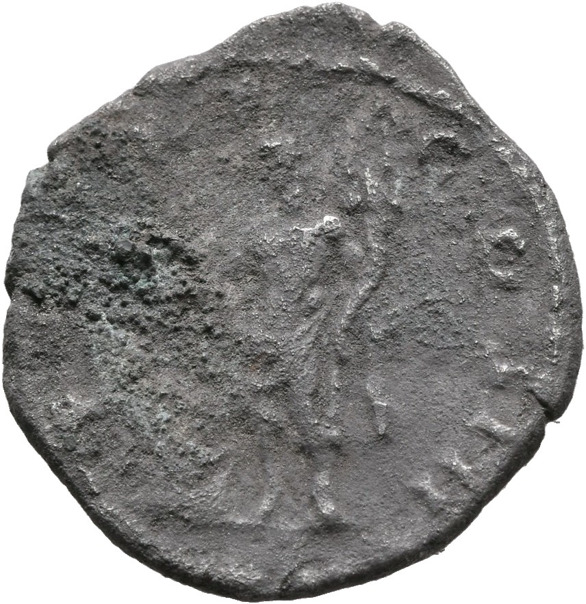 RIC II, Part 3 (second edition) Hadrian 532 Hadrian reverse, Genius standing left, sacrificing with patera over altar and ...