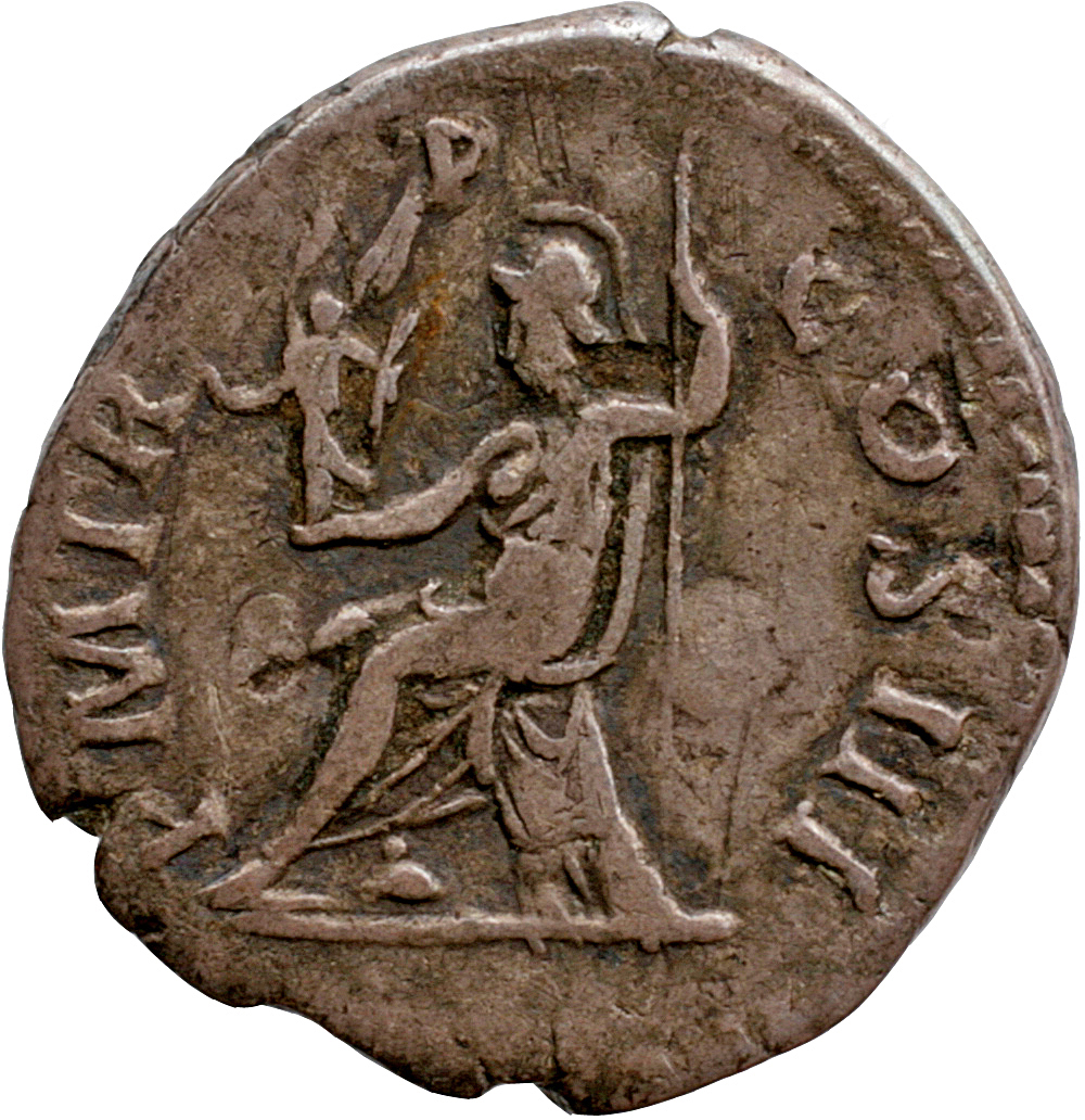 RIC II, Part 3 (second edition) Hadrian 541 Hadrian reverse, Roma seated left, usually on pile of arms, holding Victory an...