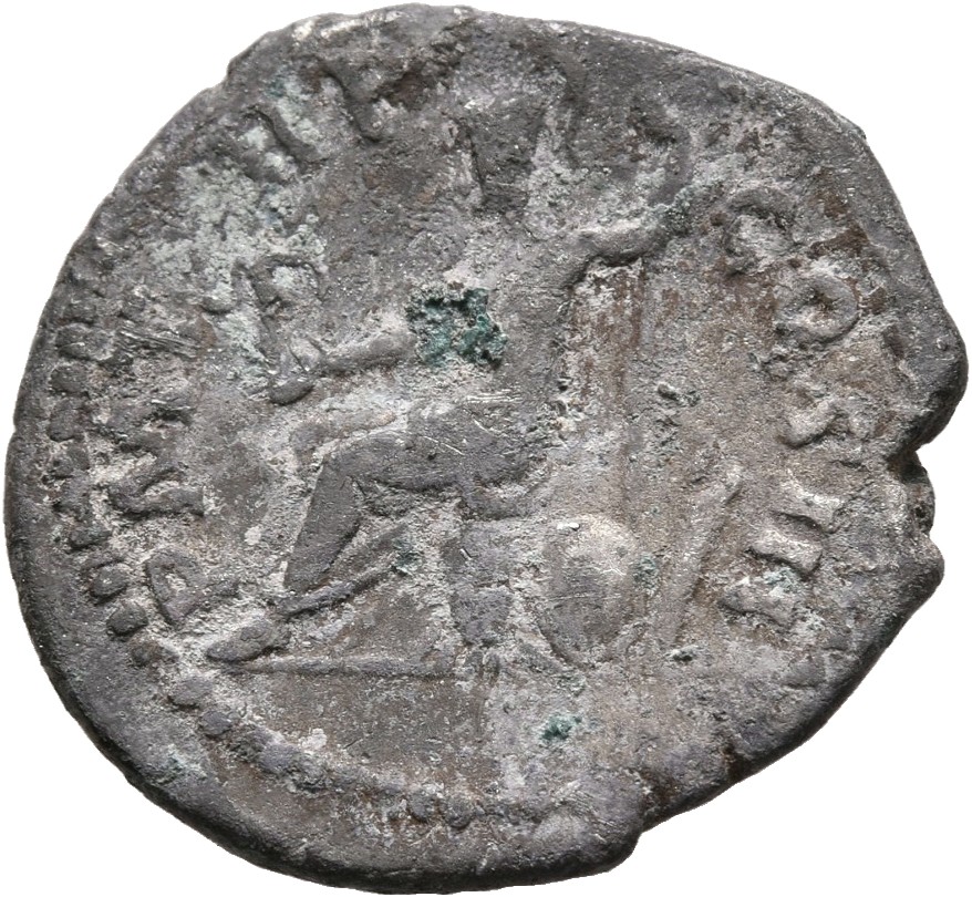 RIC II, Part 3 (second edition) Hadrian 542 Hadrian reverse, Roma seated left, usually on pile of arms, holding Victory an...