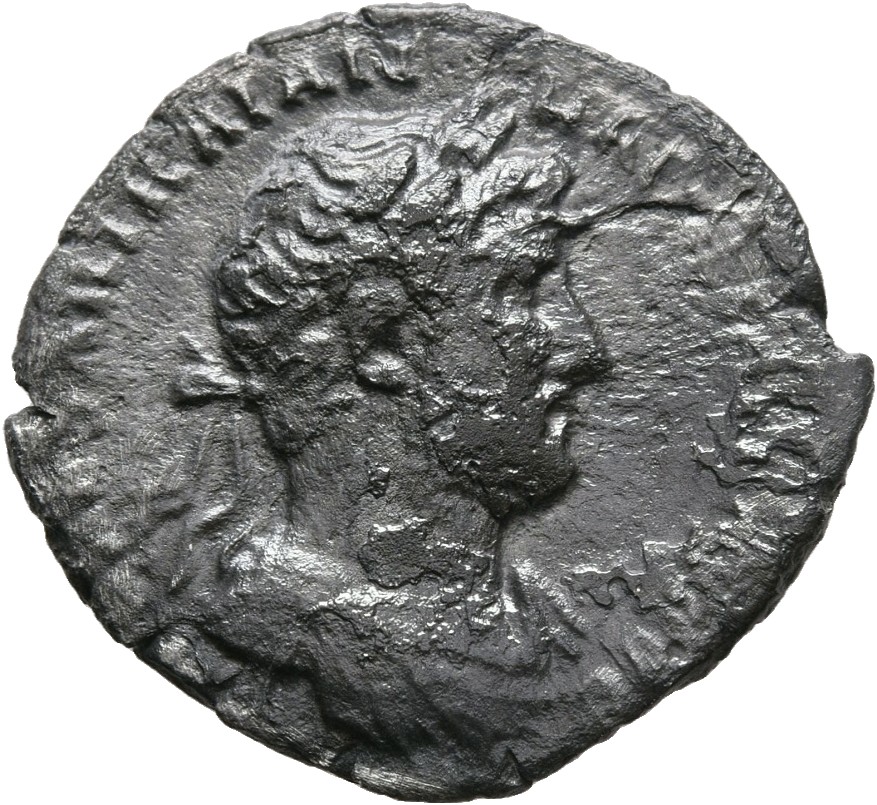 RIC II, Part 3 (second edition) Hadrian 551 Hadrian obverse, Bust of Hadrian, laureate, cuirassed, cropped of pteryges, ri...