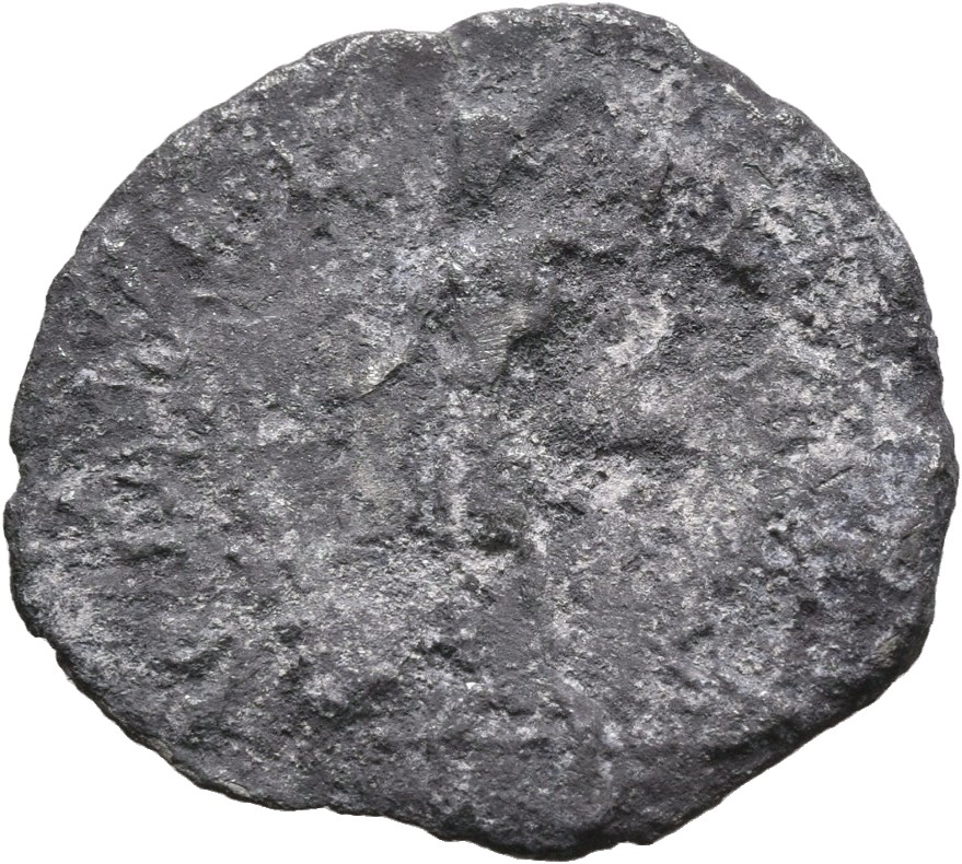 RIC II, Part 3 (second edition) Hadrian 570 Hadrian reverse, Hadrian-Fortuna standing left, holding rudder on globe and sp...