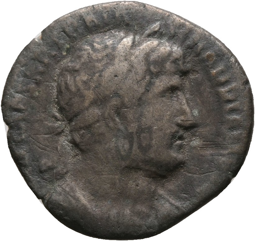RIC II, Part 3 (second edition) Hadrian 599 Hadrian obverse, Bust of Hadrian, laureate, draped, right, viewed from front