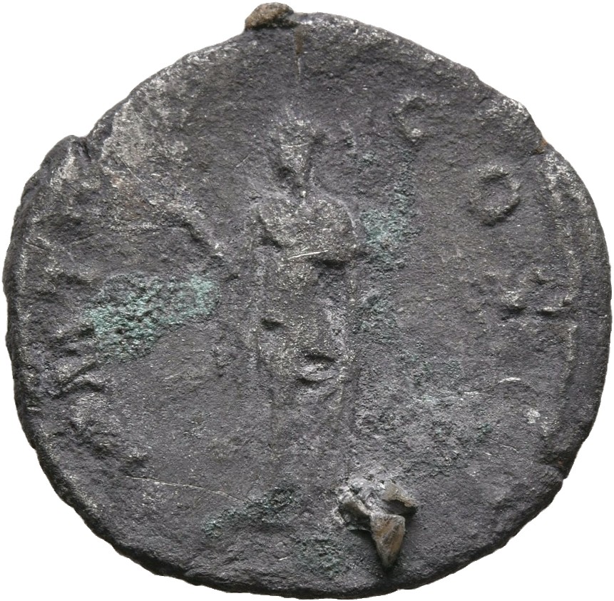 RIC II, Part 3 (second edition) Hadrian 601 Hadrian reverse, Spes advancing left, holding flower and lifting robe