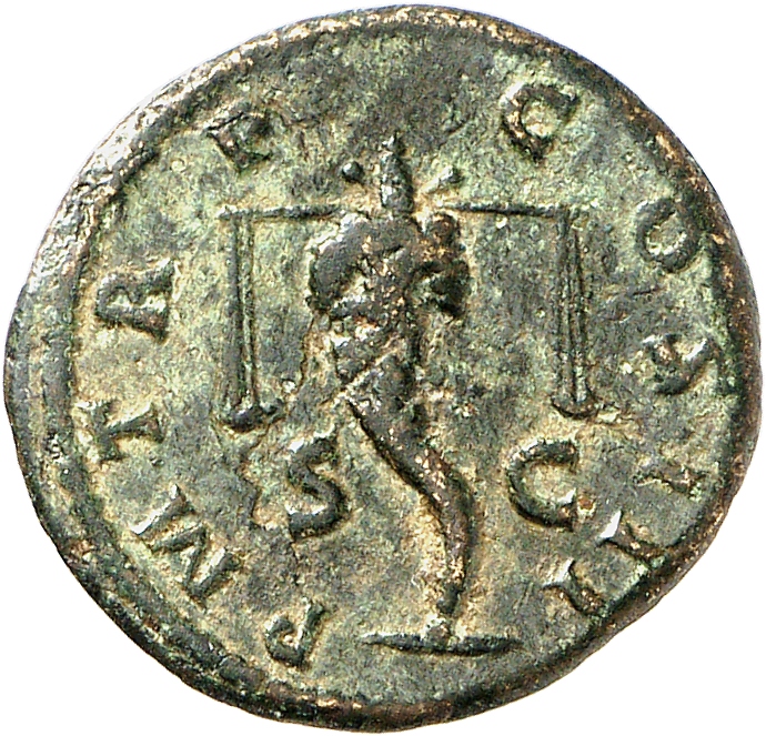 RIC II, Part 3 (second edition) Hadrian 629 Hadrian reverse, Scales balanced on cornucopia