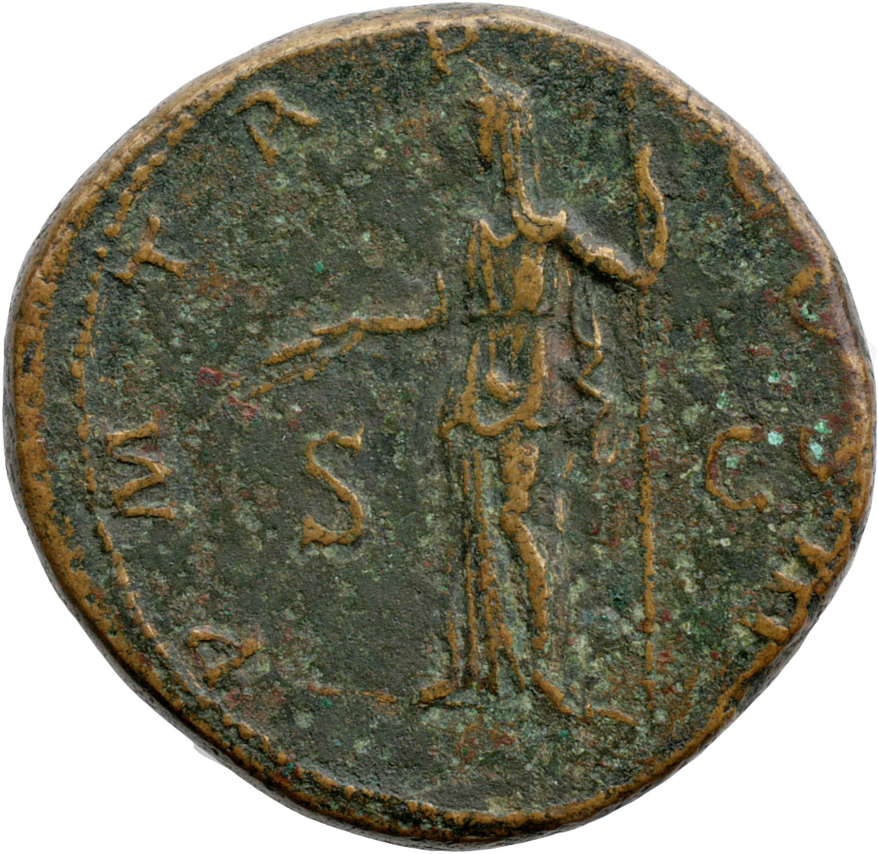 RIC II, Part 3 (second edition) Hadrian 660 Hadrian reverse, Ceres standing left, holding corn ears and long vertical torch