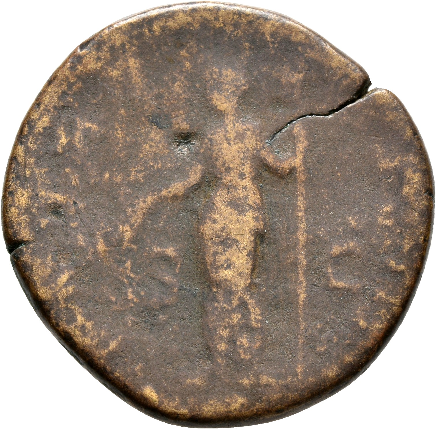 RIC II, Part 3 (second edition) Hadrian 661 Hadrian reverse, Ceres standing left, holding corn ears and long vertical torch
