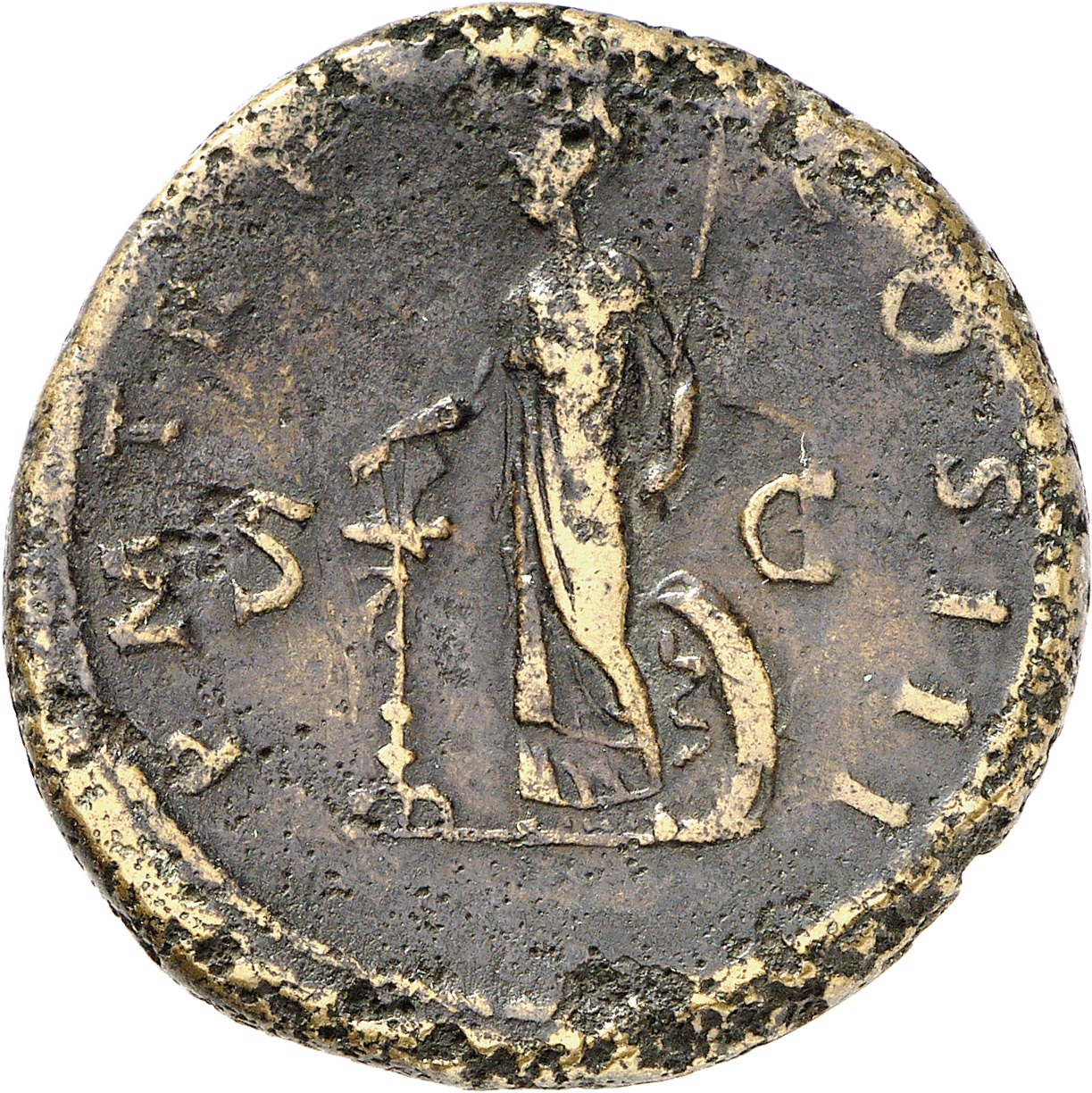 RIC II, Part 3 (second edition) Hadrian 665 Hadrian reverse, Minerva standing left, placing incense in candelabrum and hol...