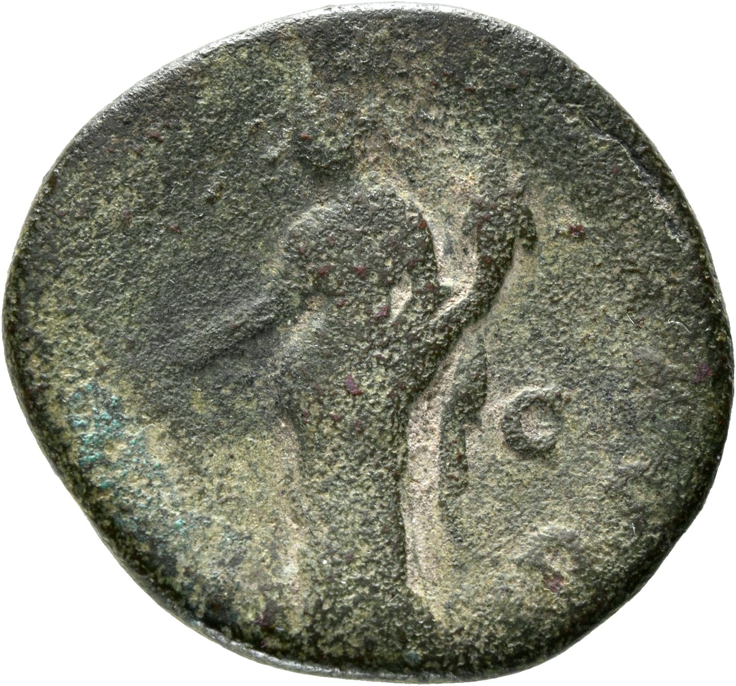 RIC II, Part 3 (second edition) Hadrian 672 Hadrian reverse, Pax standing left, holding branch and cornucopia