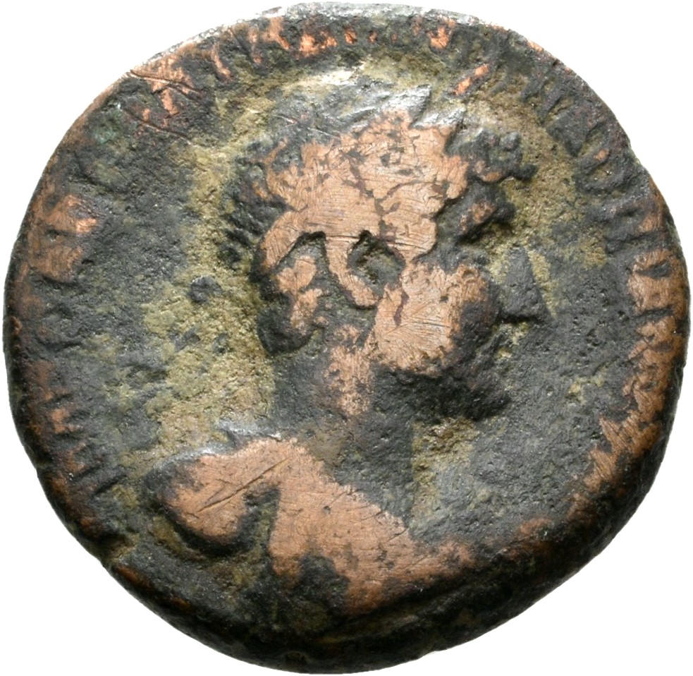 RIC II, Part 3 (second edition) Hadrian 672 Hadrian obverse, Head of Hadrian, laureate, right