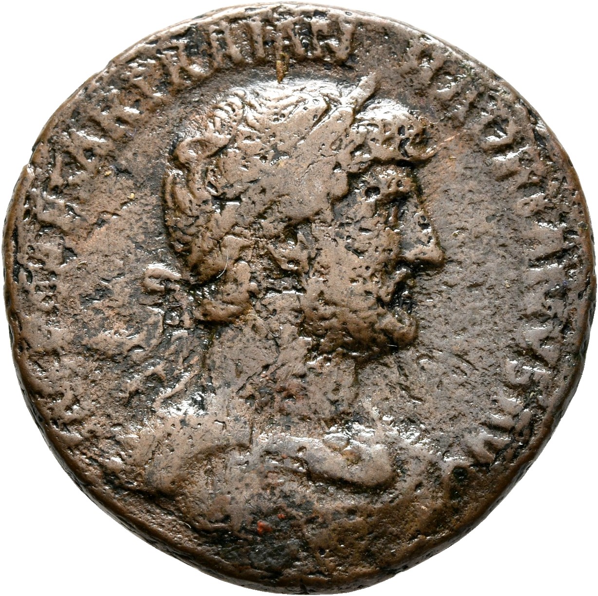 RIC II, Part 3 (second edition) Hadrian 676 Hadrian obverse, Bust of Hadrian, laureate, draped and cuirassed, right, viewe...