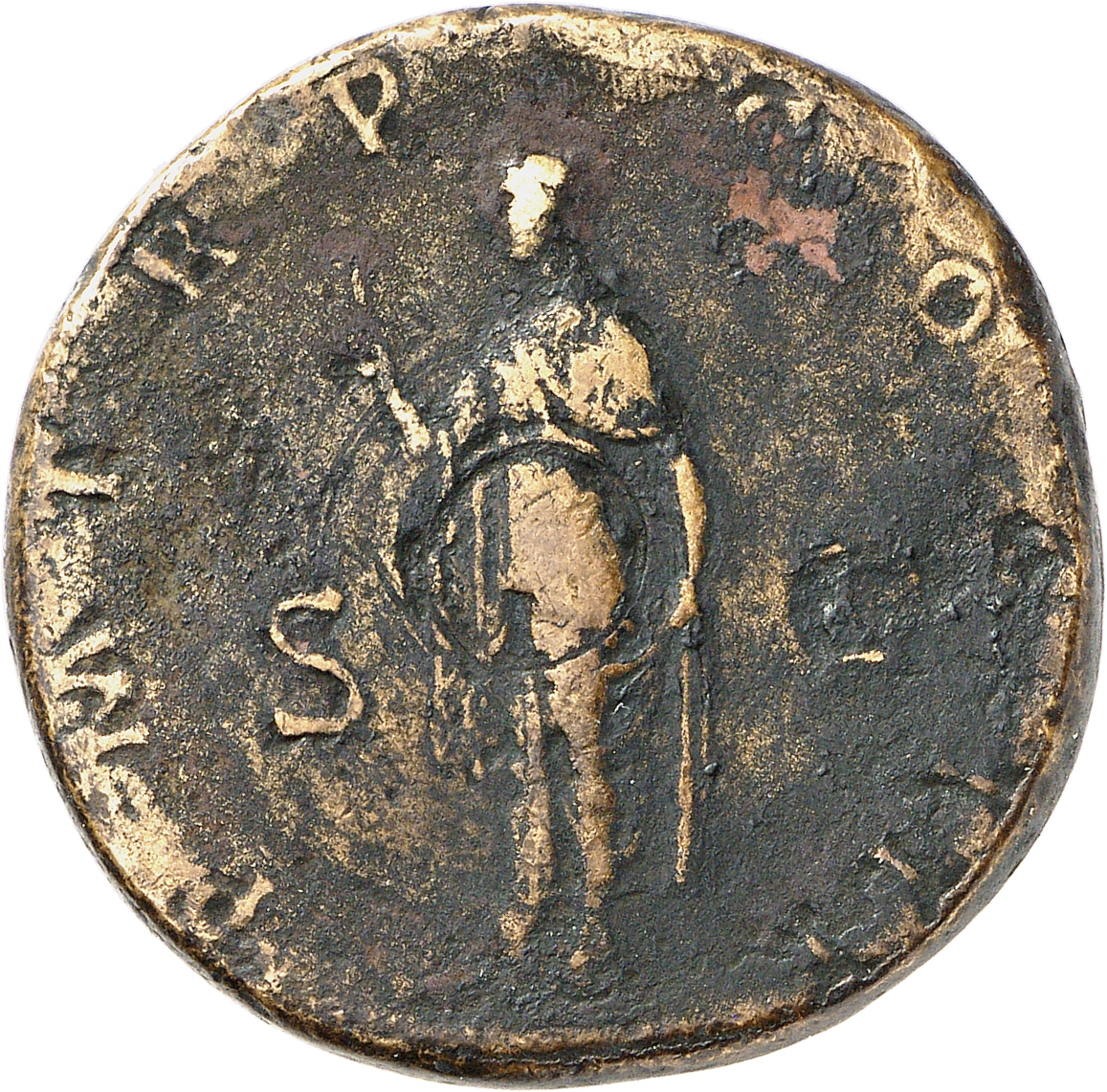 RIC II, Part 3 (second edition) Hadrian 680 Hadrian reverse, Spes advancing left, holding flower and lifting robe