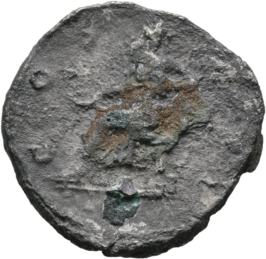 RIC II, Part 3 (second edition) Hadrian 716 Hadrian reverse, Concordia seated left, holding patera and resting on statue o...