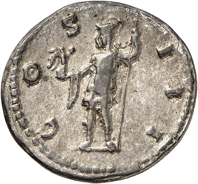 RIC II, Part 3 (second edition) Hadrian 722 Hadrian reverse, Roma, wearing Amazon-style short tunic, standing left, holdin...