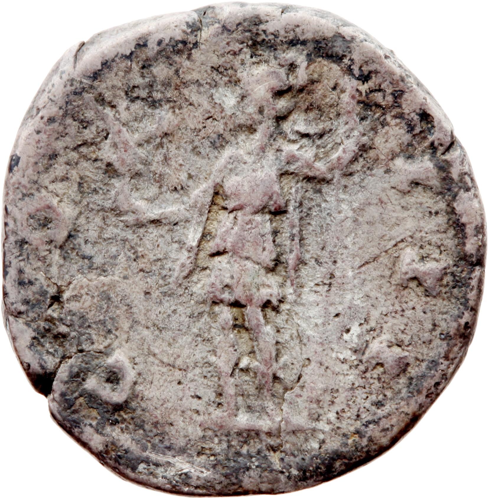 RIC II, Part 3 (second edition) Hadrian 722 Hadrian reverse, Roma, wearing Amazon-style short tunic, standing left, holdin...