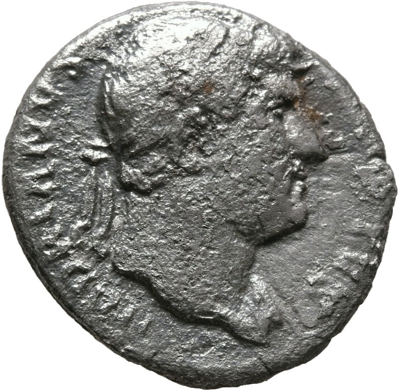 RIC II, Part 3 (second edition) Hadrian 729 Hadrian obverse, Head of Hadrian, laureate, right