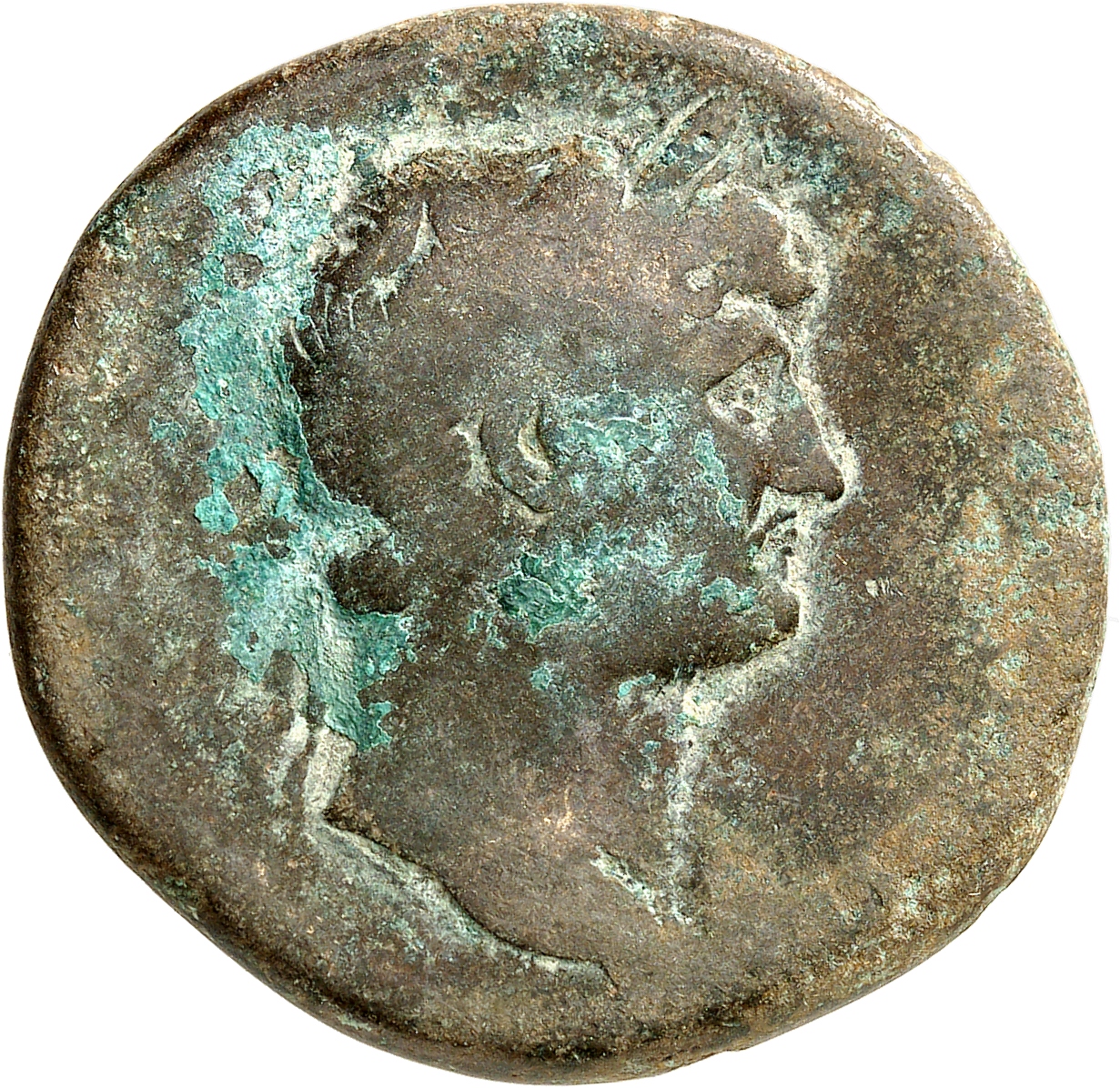 RIC II, Part 3 (second edition) Hadrian 741 Hadrian obverse, Head of Hadrian, laureate, right