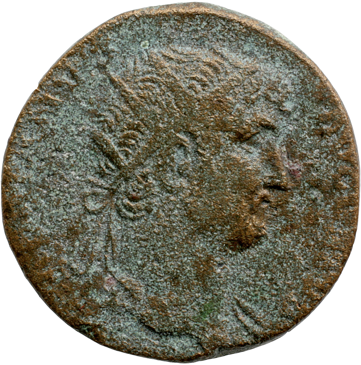 RIC II, Part 3 (second edition) Hadrian 746 Hadrian obverse, Head of Hadrian, radiate, right