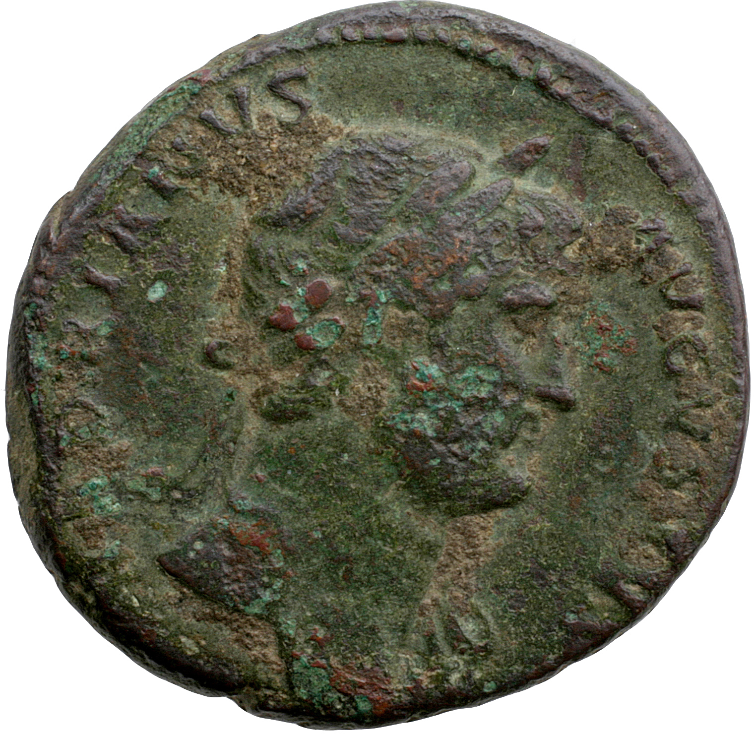 RIC II, Part 3 (second edition) Hadrian 748 Hadrian obverse, Head of Hadrian, laureate, right