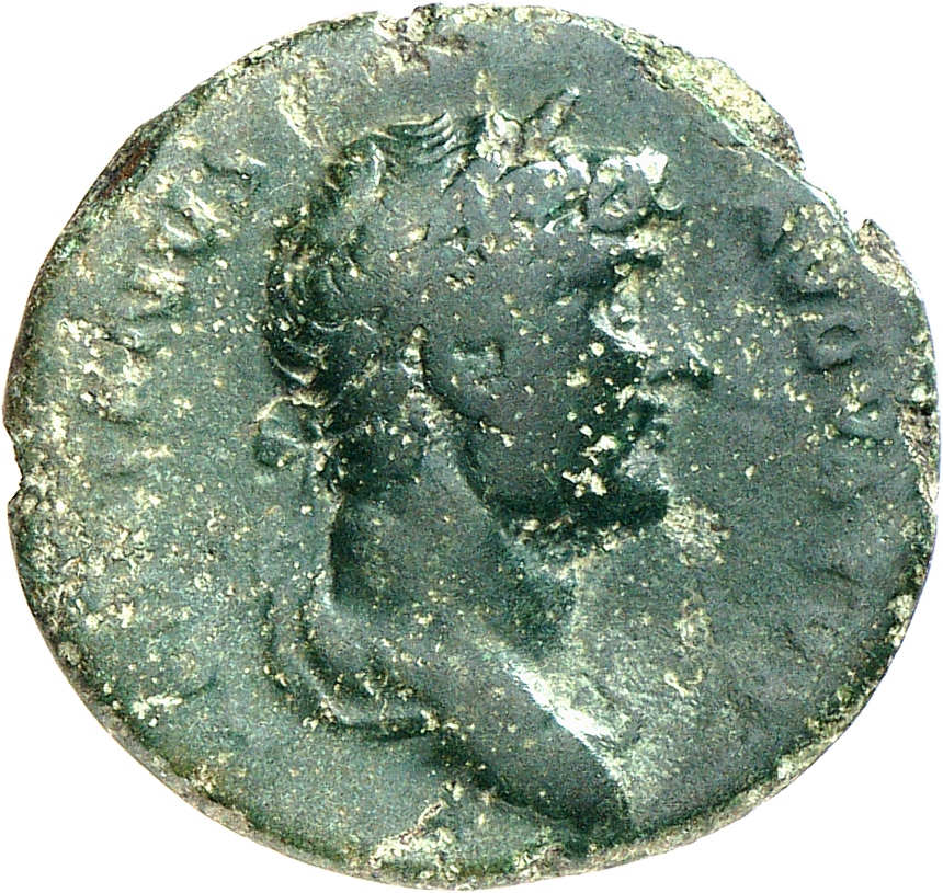 RIC II, Part 3 (second edition) Hadrian 750 Hadrian obverse, Bust of Hadrian, laureate, draped and cuirassed, right, viewe...