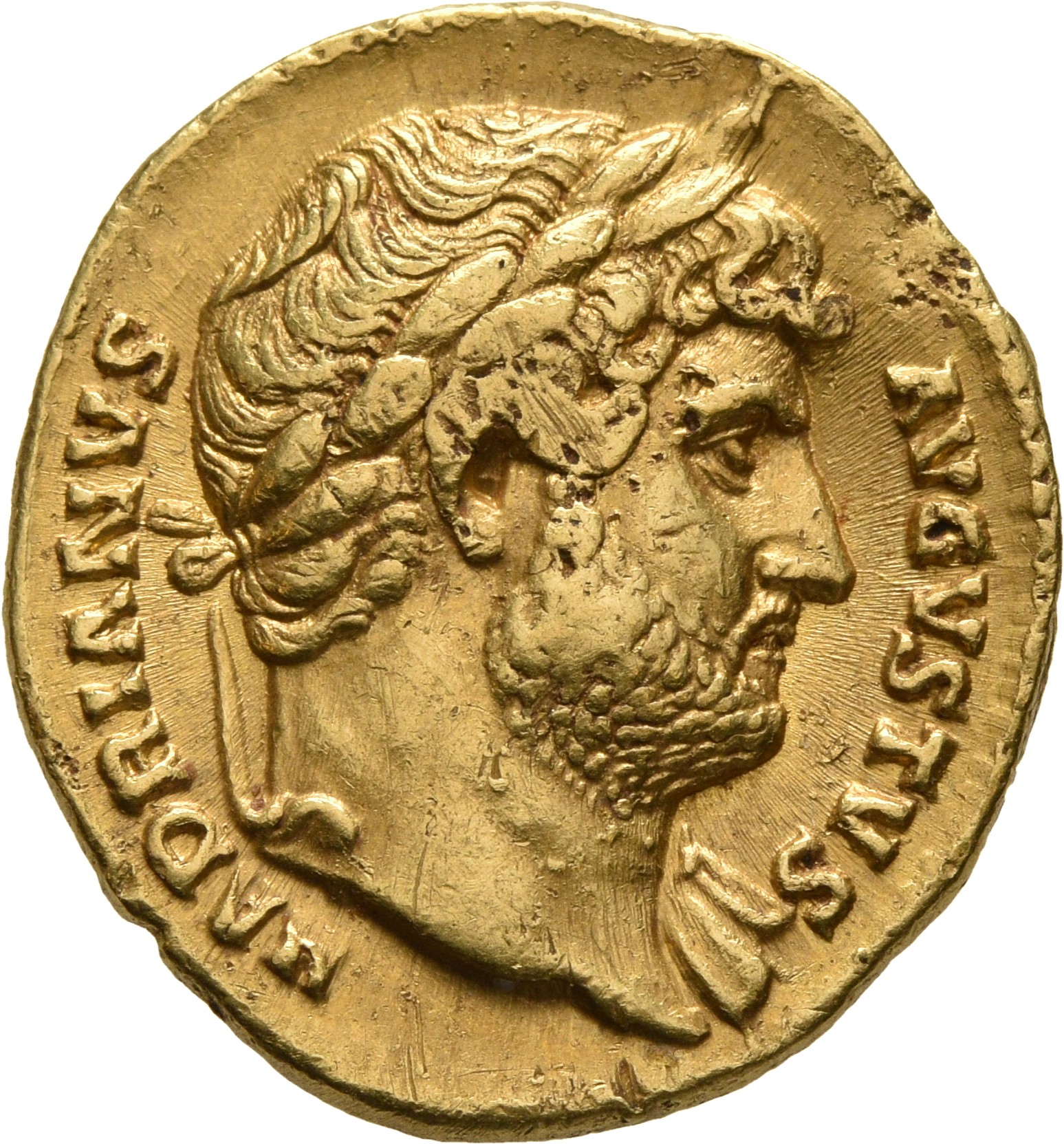 RIC II, Part 3 (second edition) Hadrian 781 Hadrian obverse, Head of Hadrian, laureate, right