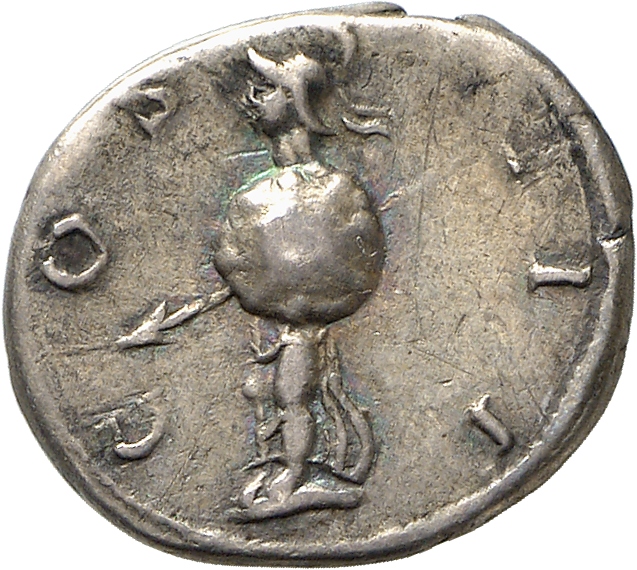 RIC II, Part 3 (second edition) Hadrian 787 Hadrian reverse, Minerva standing left, holding spear and shield