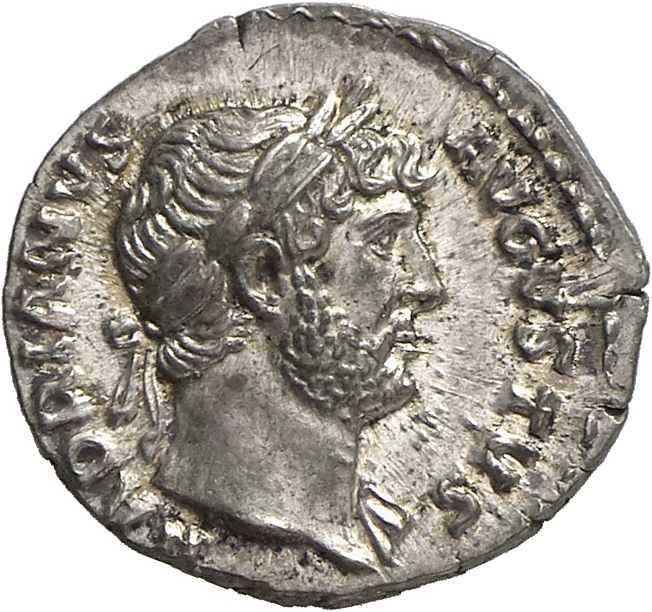 RIC II, Part 3 (second edition) Hadrian 788 Hadrian obverse, Head of Hadrian, laureate, right