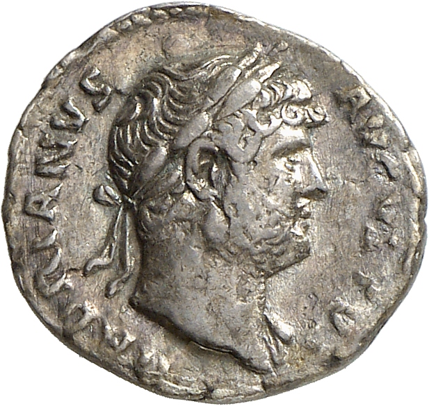 RIC II, Part 3 (second edition) Hadrian 789 Hadrian obverse, Head of Hadrian, laureate, right