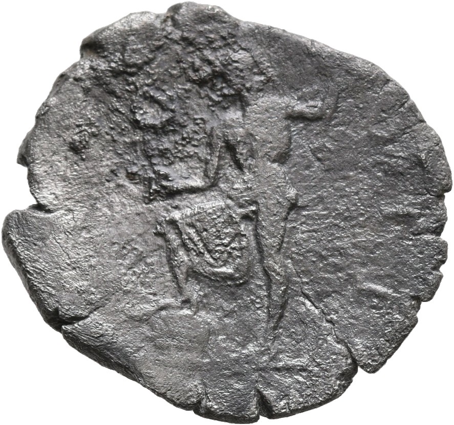 RIC II, Part 3 (second edition) Hadrian 793 Hadrian reverse, Neptune standing left, resting foot on globe, holding acrosto...