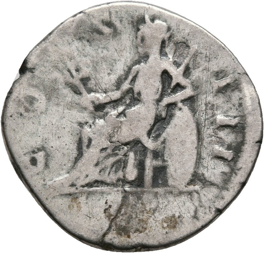 RIC II, Part 3 (second edition) Hadrian 794 Hadrian reverse, Roma seated left, holding branch and spear; to right, shield ...