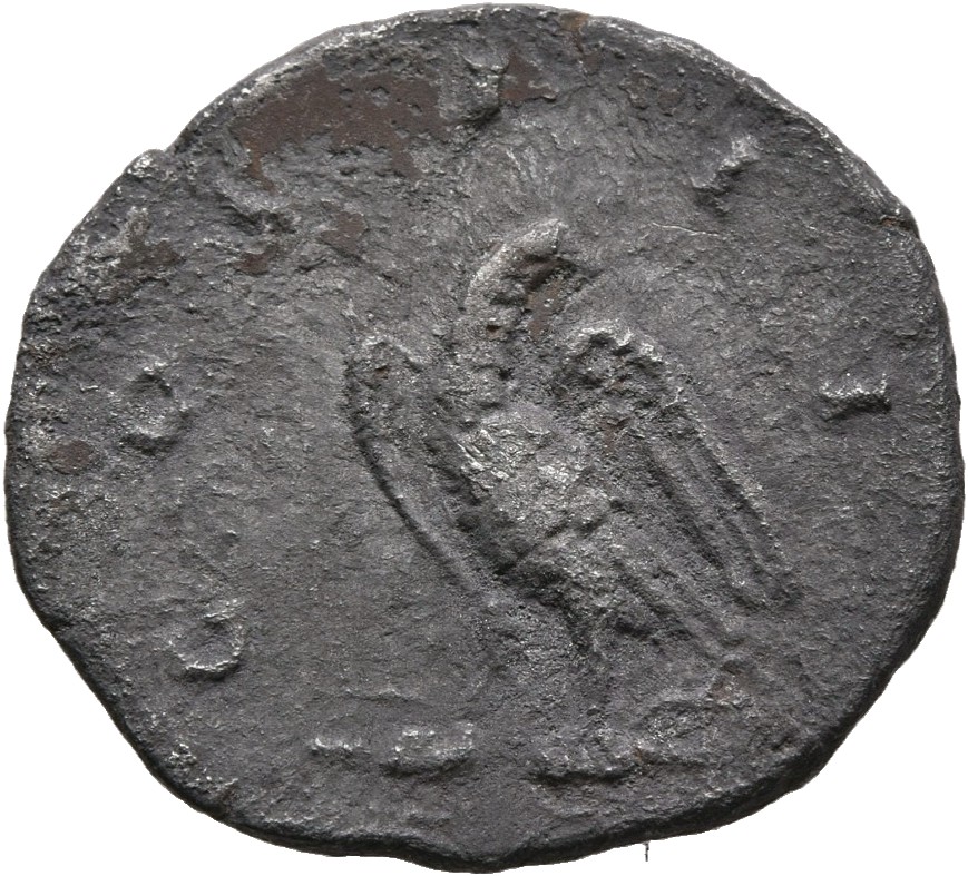 RIC II, Part 3 (second edition) Hadrian 798 Hadrian reverse, Eagle standing facing on thunderbolt, head right, wings eithe...