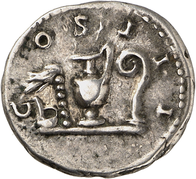 RIC II, Part 3 (second edition) Hadrian 801 Hadrian reverse, Simplum, sprinkler, jug, and lituus