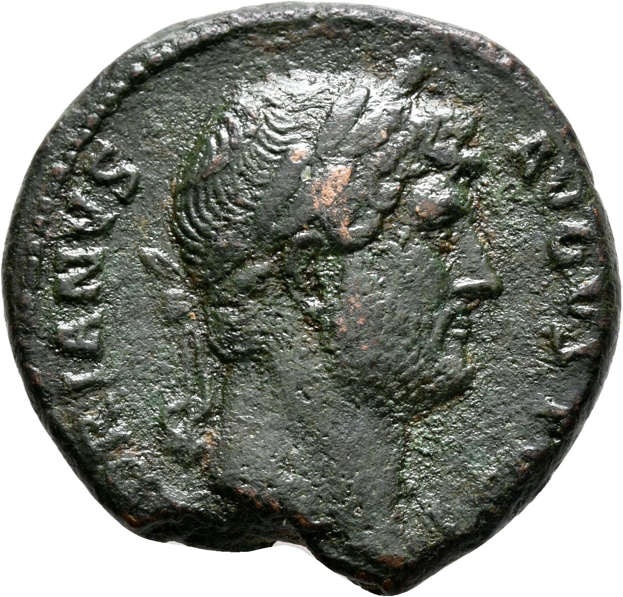 RIC II, Part 3 (second edition) Hadrian 820 Hadrian obverse, Head of Hadrian, laureate, right