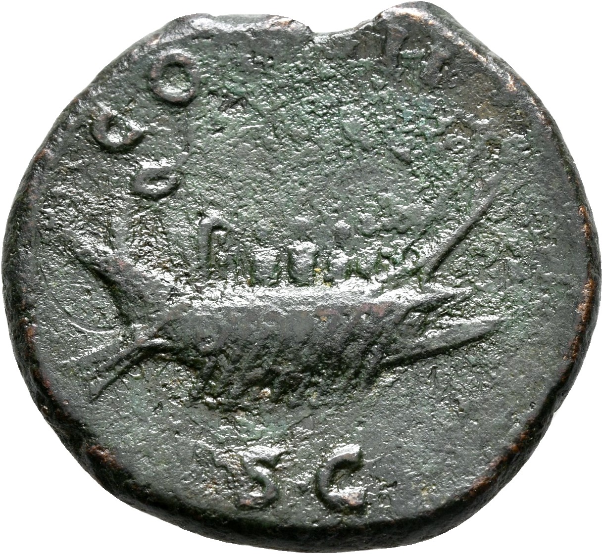 RIC II, Part 3 (second edition) Hadrian 820 Hadrian reverse, Ship, right