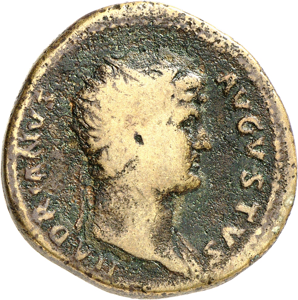RIC II, Part 3 (second edition) Hadrian 831 Hadrian obverse, Head of Hadrian, laureate, right